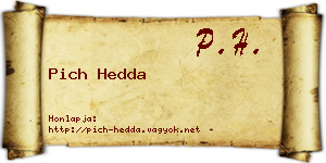 Pich Hedda névjegykártya